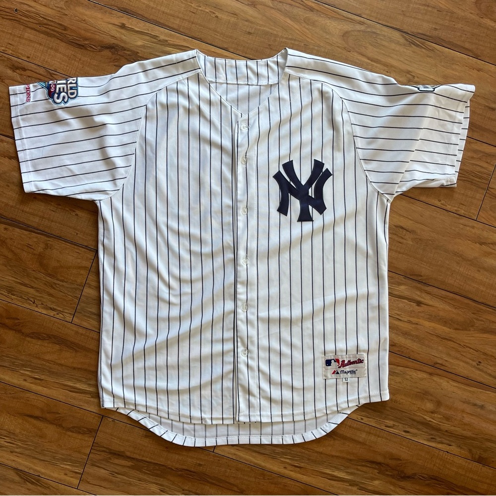 Derek Jeter New York Yankees jersey w/ Yankee Stadium inaugural/2009 WS patch